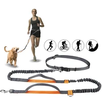 dogs leash running elasticity hands freely pet products dogs harness belt jogging lead and adjustable running waist rope