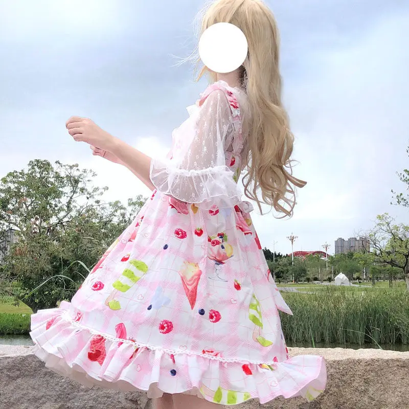 Женское платье новинка 2020 юбка в стиле &quotЛолита&quot Оригинальная доставка летняя