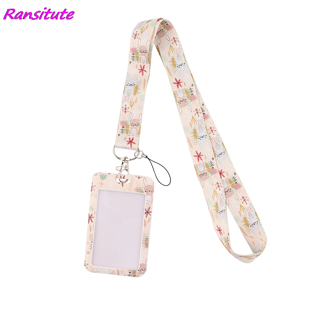 Ransitute R2115 животных с аппликацией в виде милого кролика брелок шнур Подарки для