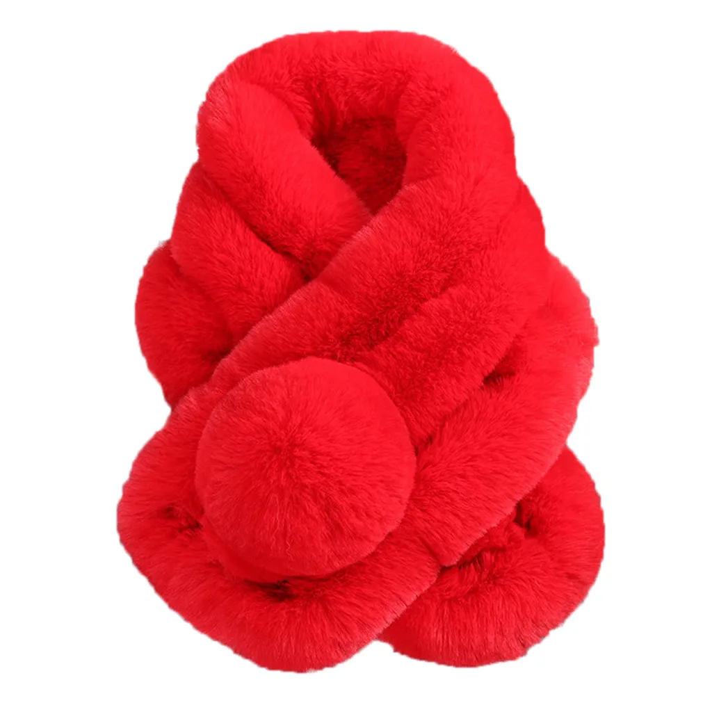 Стильный женский зимний теплый шарф-Кольцо из искусственного меха модный