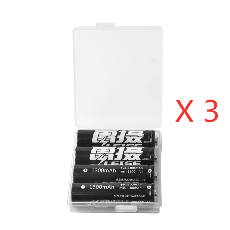 12pcs Leise 4 шт./лот AA Перезаряжаемые Батарея 1300 мА/ч, никель-металл-гидридного 2A 1,2 v 4 батарейки в одном чехол для игрушек Часы Мышь - Цвет: 12pcs