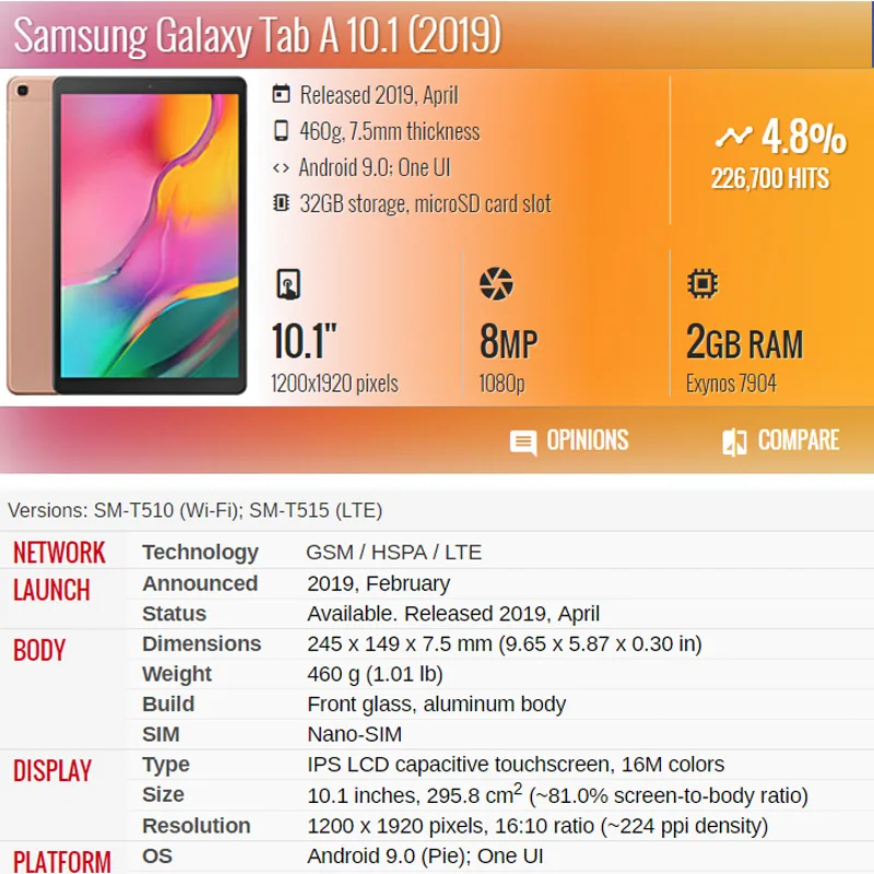 

For Samsung Galaxy Tab A 2019 Case SM-T510 T515 Smart 3D Leather Embossed Cover Fundas Tablet Case Funda + FilmPen