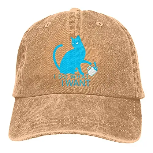 

I Do What I Want Cat Animal Casquette Cowboy Hat Casual Hat Outdoor Sports Baseball Cap