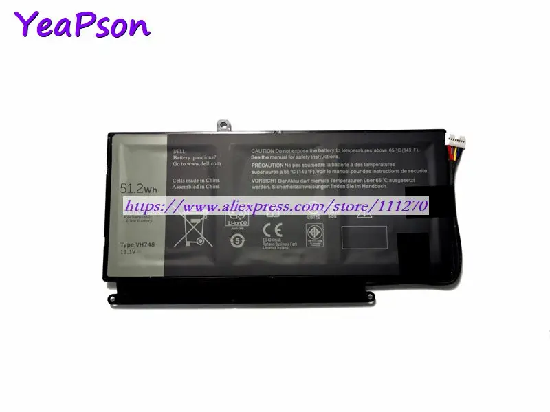 Аккумулятор Yeapson VH748 6PHG8 P41G001 для ноутбука Dell Vostro 5470D 3528 5560R 1326 1328 5460D 2328S 11 1 В