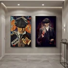Портрет Томми Шелби, настенный художественные плакаты и принты, блестящие ослепительные абстрактные картины, картины на холсте, картины на холсте