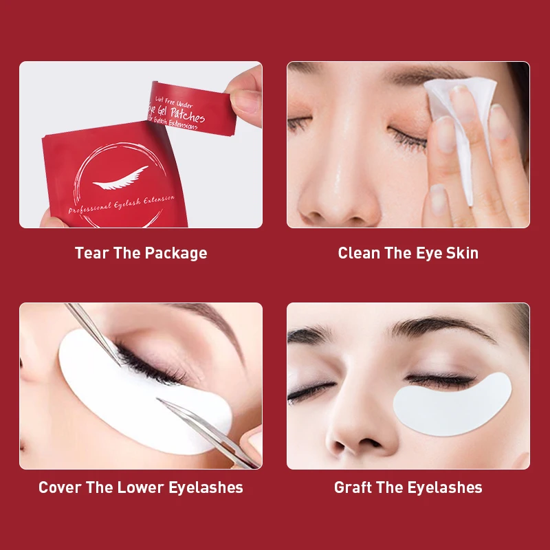 500pairs Eyelash Grafting Paper Patch Set Under Eye Pads for Extensions Lint Free Patches Lash Extension Makeup Tool | Красота и