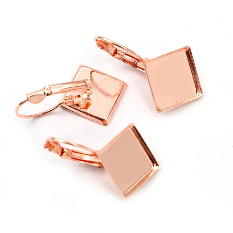 Новинка 12 мм 10 шт./лот 8 видов цветов покрытие квадратный стиль Французский рычаг