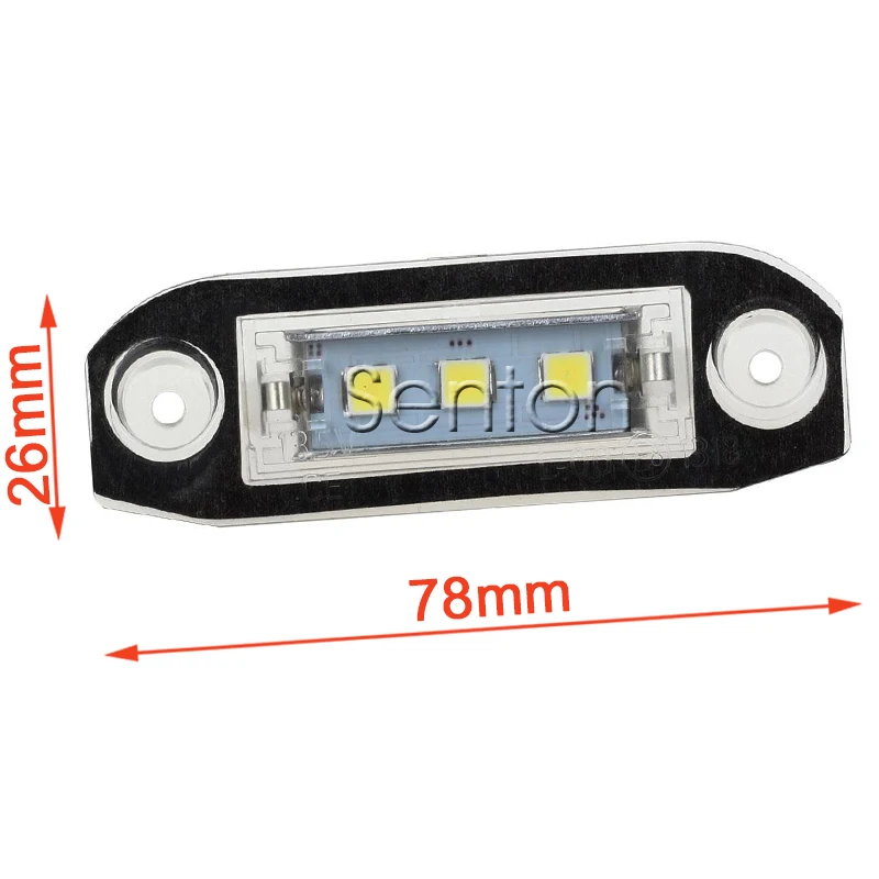 1Pair Car number License Plate Light 12V White SMD LED lamp Styling For Volvo XC90 S80 V70 S60 XC60 S40 V50 accessories | Автомобили и