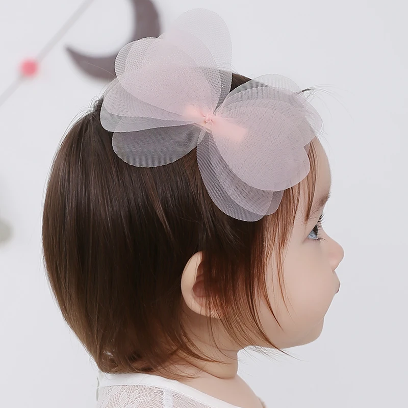 

1pc Creative New Korean Angela Lovely Baby Girls Hairpins Kids Net Yarn Bowknot Clip Hair Clips Children Accessories