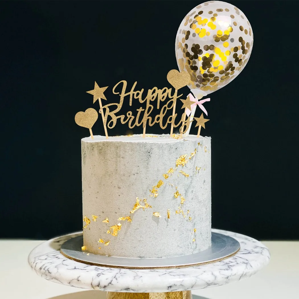

Confetti Balloon Acrylic Topper Cake Toppers Set Happy Birthday Cake Topper Kids Birthday Cake Topper Wedding Cake Decor Supplie