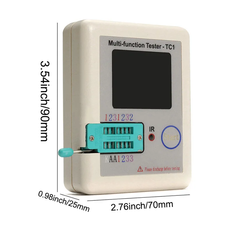 Многофункциональный автоматический детектор транзистор экрана Tester LCR TC1