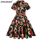 2021 халат рокабилли платье средней длины длинный хлопковый сарафан-туника Повседневная винтажная Летняя Вечеринка 60s 50s большие качели Vestidos