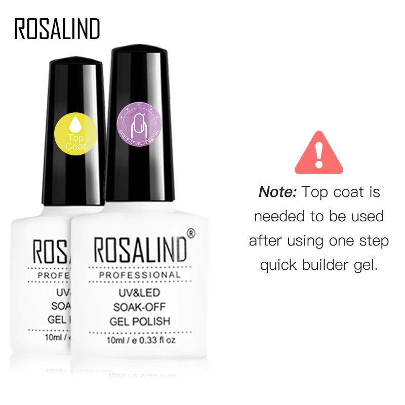 ROSALIND УФ-гель для ногтей One Step Builder Gel наращивания маникюра без базового дизайна в