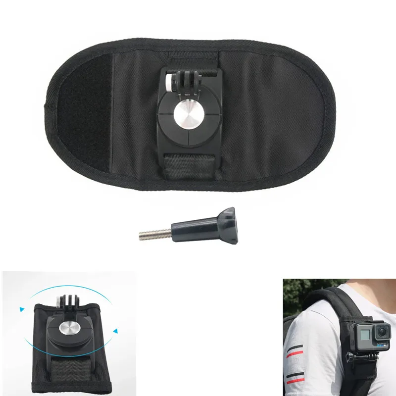 Suptig аксессуары для камеры Gopro вращающийся на 360 градусов зажим рюкзака Xiaomi Yi Для
