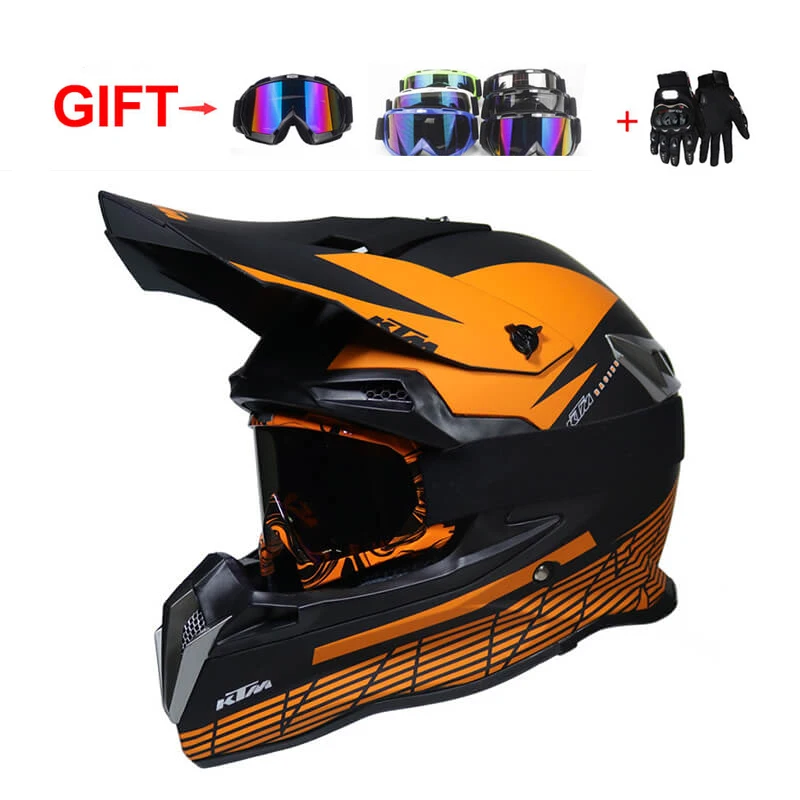 Cool Adult Safety Dot Motorcycle Helmet Motocross Street Dirt Bike Helmets Mountain Casco Moto Bike Capacetes With Free Goggles