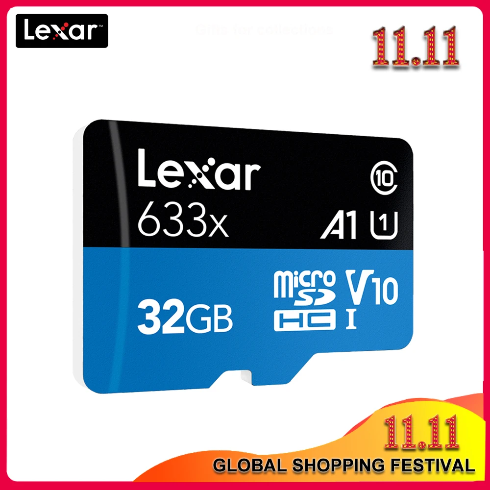 Карта памяти Lexar 128 Гб Micro SD 256 ГБ до 95 512 32 64 класс 10 633x TF карта памяти|Карты памяти| |