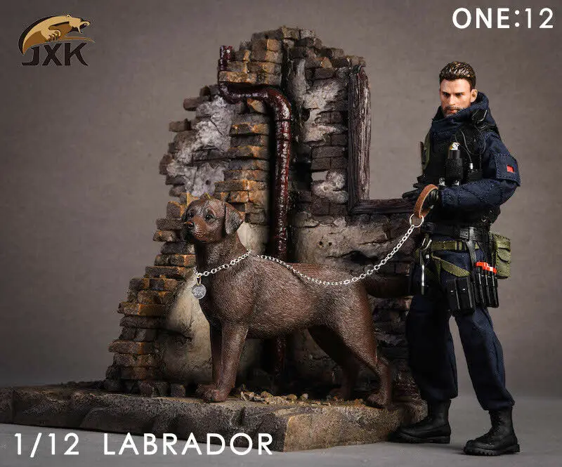 Модель животного JXK JXK014/JXK015 1/12 немецкая овчарка и Лабрадор игрушка для собак F 6 ''фигурка