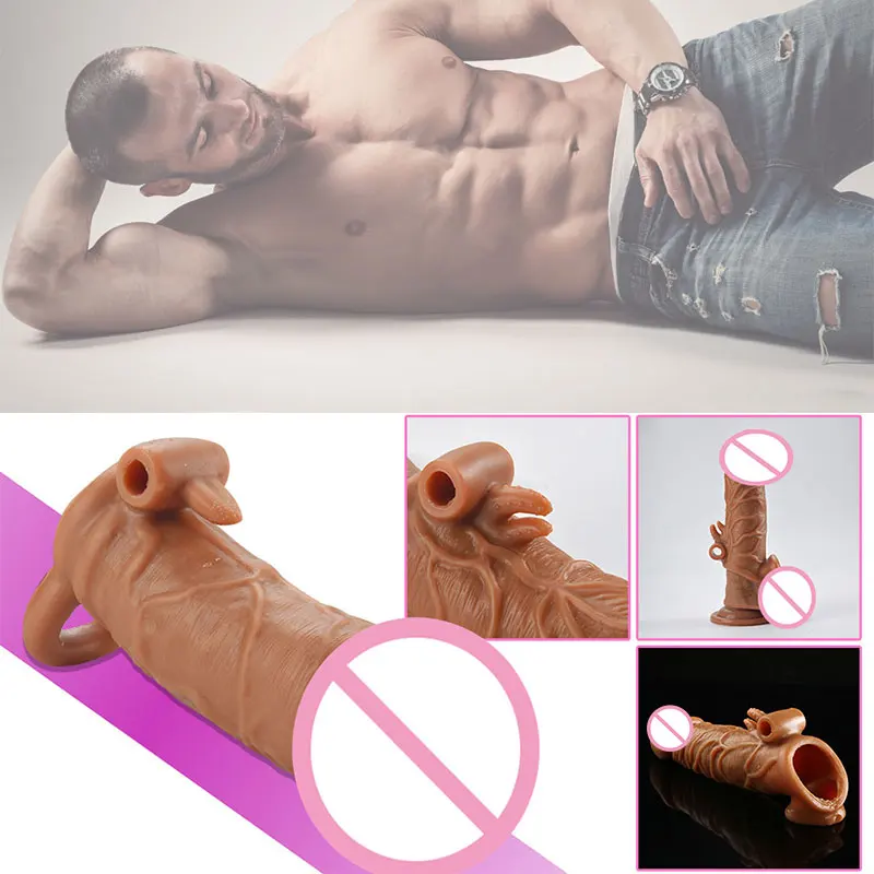 Многоразовые насадки на пенис вибратор фаллоимитатор увеличение Мужская t