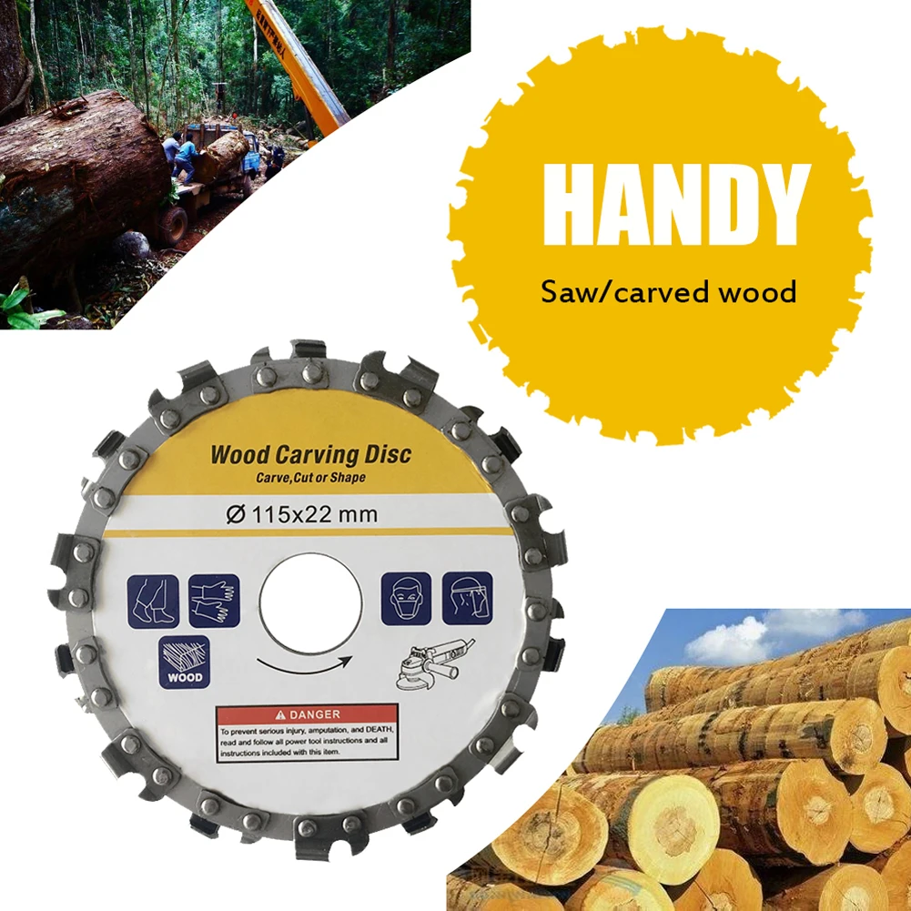 

115mm 14 Tooth Stainless Steel Grinding Machine Woodworking Disc Grooving Machine Chains Disc Wood Carving Cutting Shaping Disc