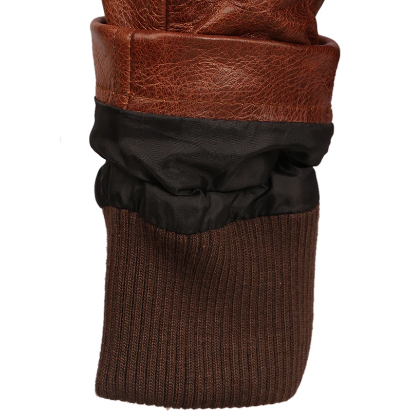 

Men Leather Jacket Thick 100% Natural Cowhide Brown Bomber Skin Jacket Men's Winter Coat Warm Clothing Autumn M260