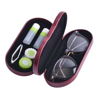 creative dual use glasses case handmade double layer box multi purpose contact lens boxes for men women unisex