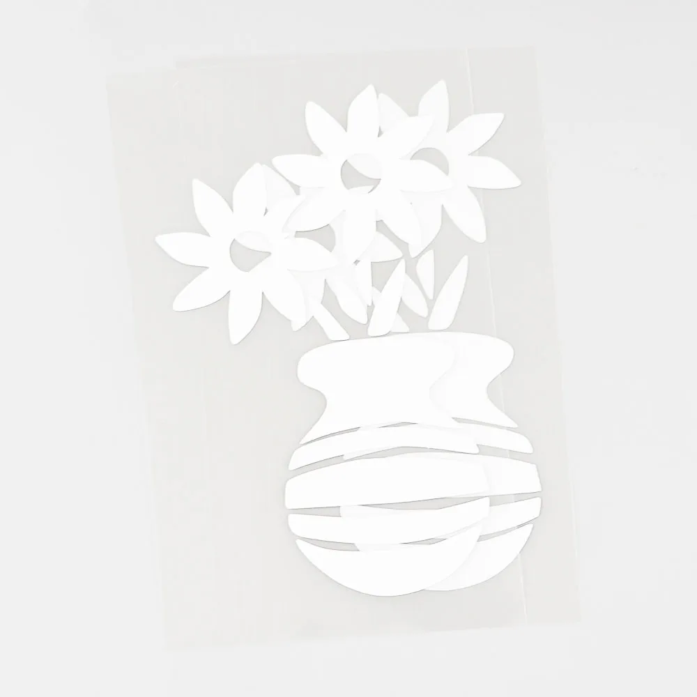 YJZT 9 5 см × 15 7 смешные Растения Цветы в вазе виниловые автомобильные