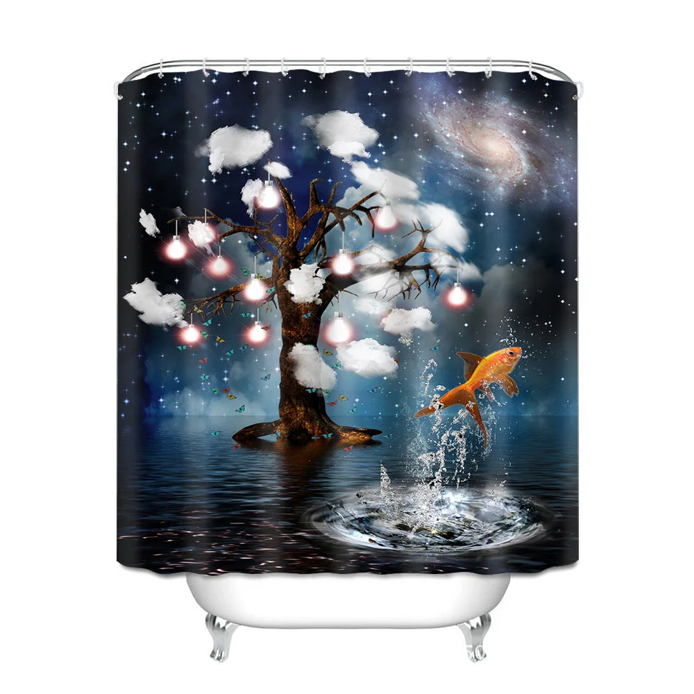 

Shade Swimwear Waterproof Curtain Bathroom Curtain Set 3d Photo Print Curtains Home Bath Rideau De Douche Decoration Bath BA60YL