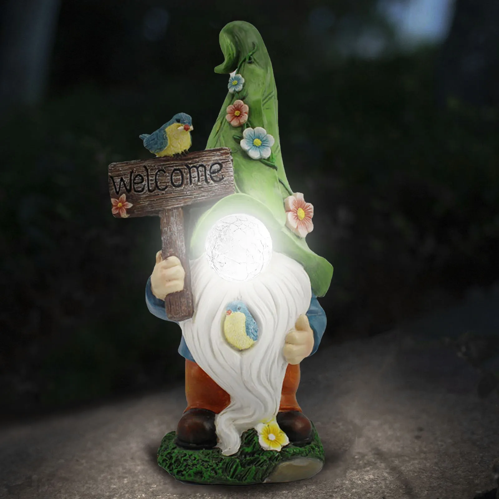 

Resin With Solar LED Light Garden Dwarf Dwarf Statue Decoration garden decoration outdoor