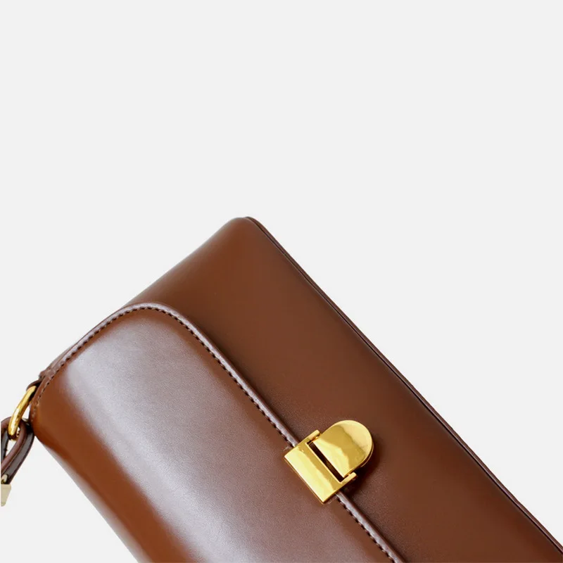 

New Trend Women Small Mini Messenger Bag Genuine Leather Girls Retro Underarm Bag Lady Daily Shoulder Bag Fashion Coin Purse Bag