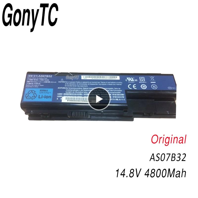 Оригинальный аккумулятор GONYTC 71wh 8 ячеек AS07B32 для Acer Aspire 5920G AS07B41 AS07B42 AS07B51 AS07B52 AS07B61