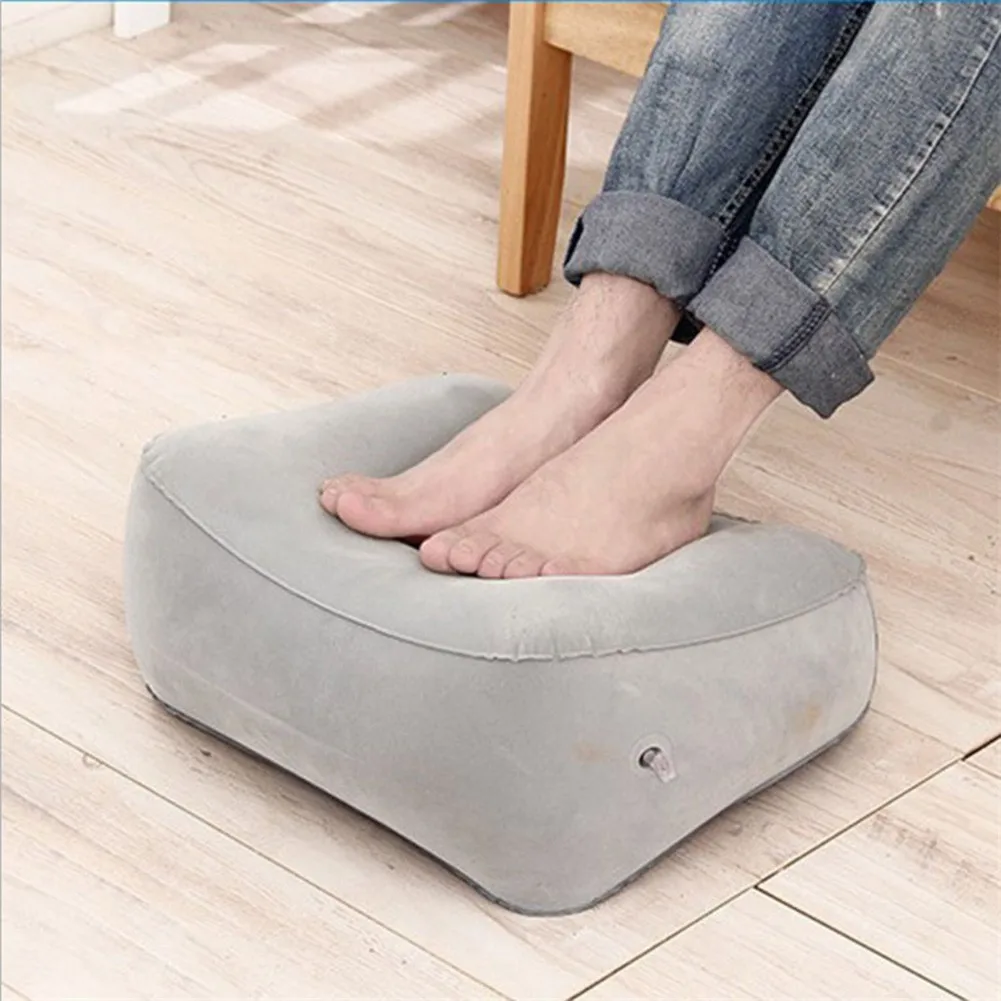 

Inflatable Sleeping Footrest Pillow Portable Travel Relaxing Foot Rest Air Footrest For Office Home Plane Outdoor Traveling