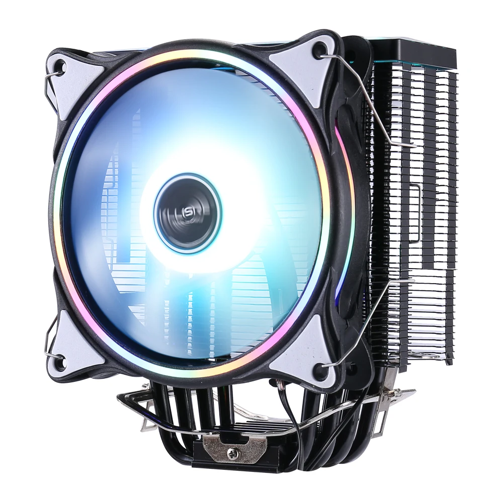 Кулер Kllisre для процессора вентилятор радиатора с 6 тепловыми трубками RGB PWM 4PIN