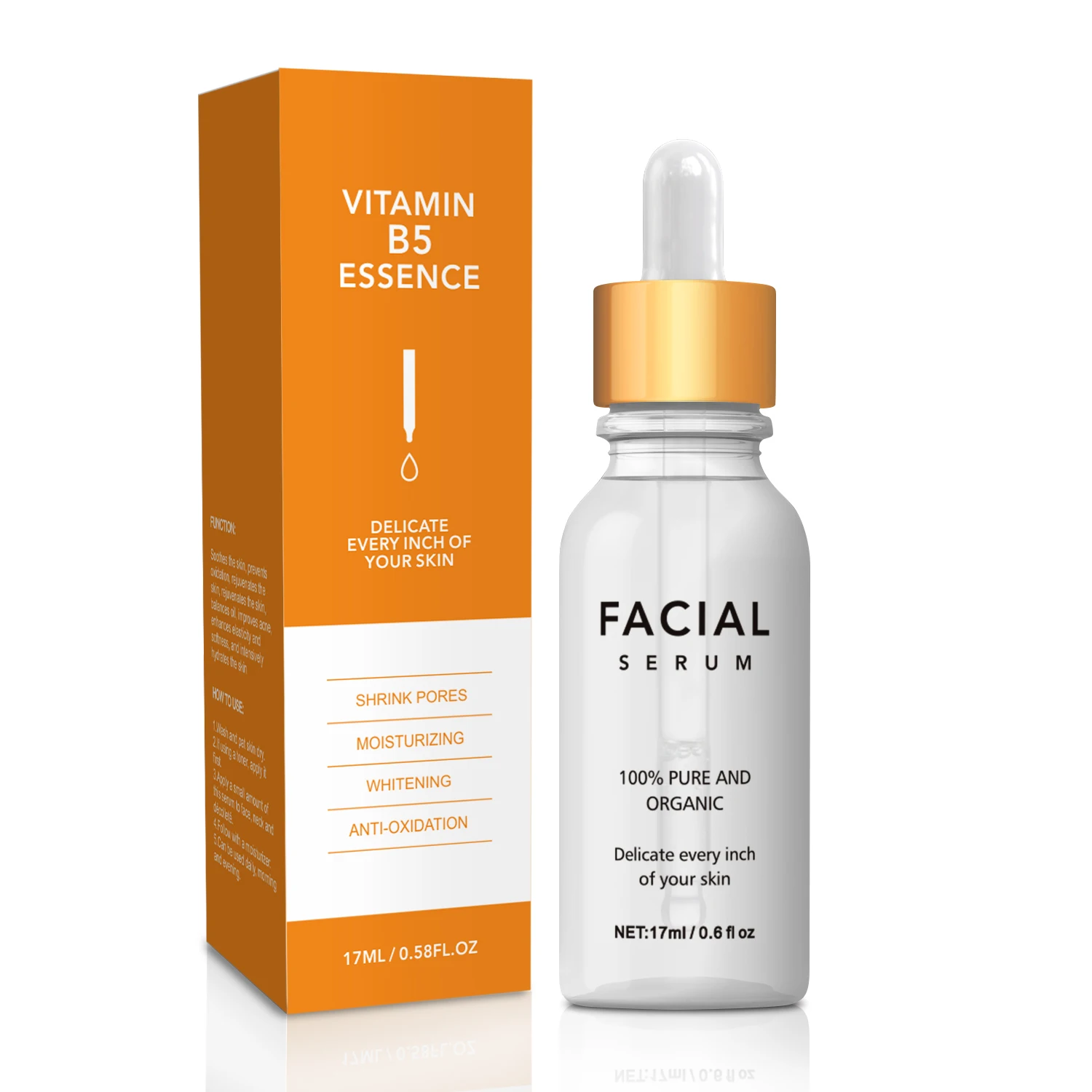 Vitamin B5 Essence Moisturizing Lift Firming Skin Shrink Pores Hydrating skin Care Whitening Essence Facial Serum Liquid