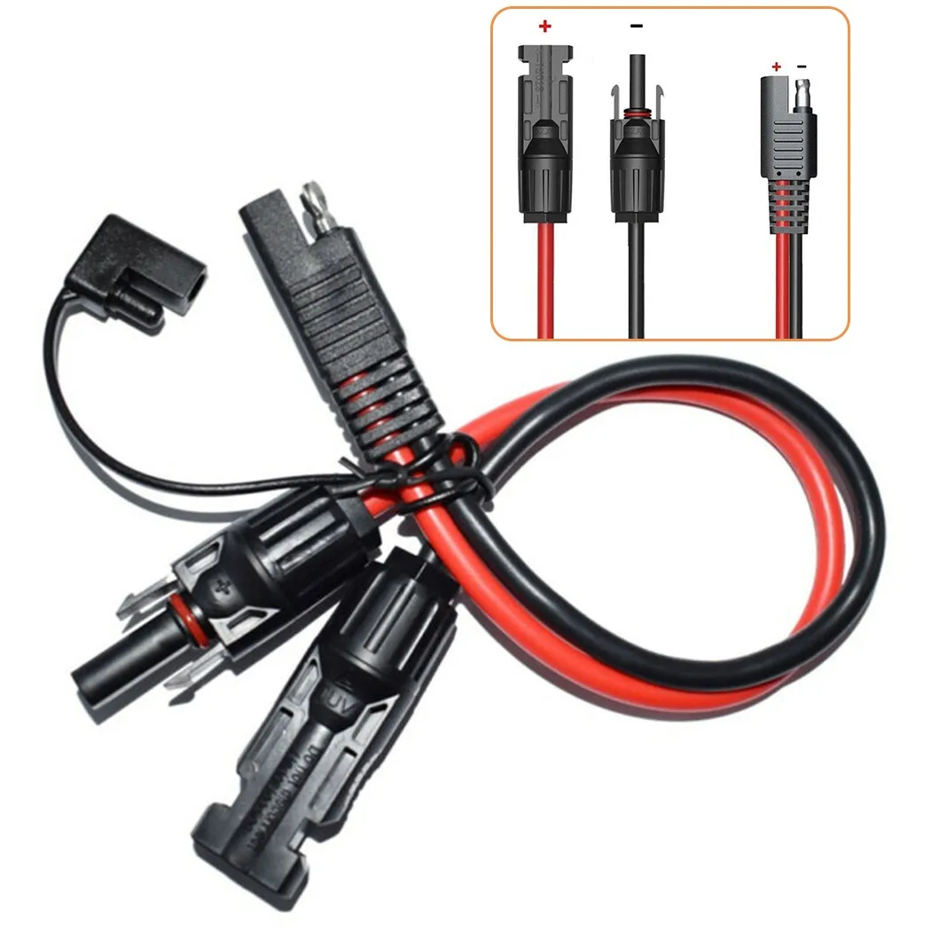 

Car Solar Panel Extension Cable SAE Photovoltaic Connector Wire 10AWG With 15A Fuse For Solar Panel Solar Power Accessories