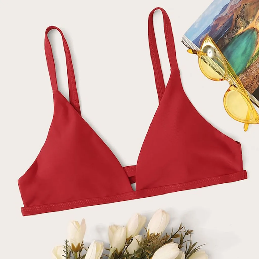 Топ для плавания Женский однотонный | Спорт и развлечения