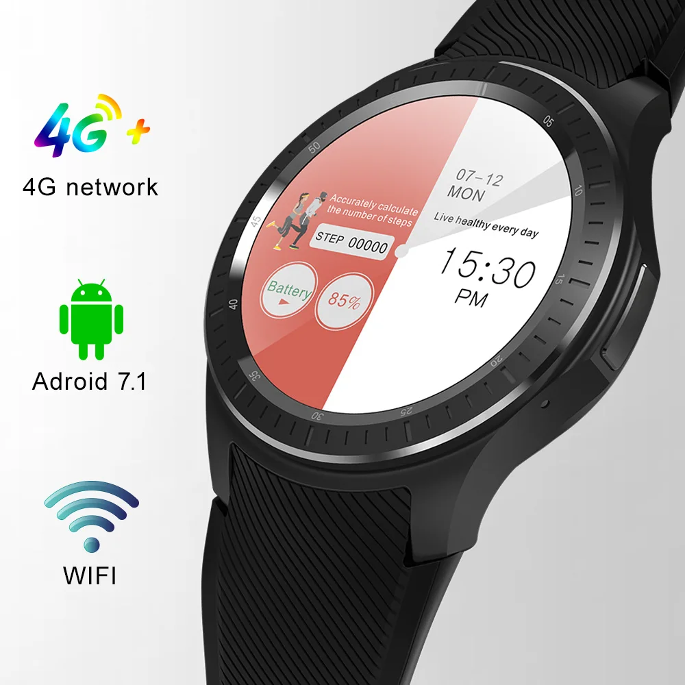 DM368 Plus 4G Смарт часы 1 Гб + 16 ГБ Android 7 OS WIFI GPS GSM датчик пульса шагомер карта