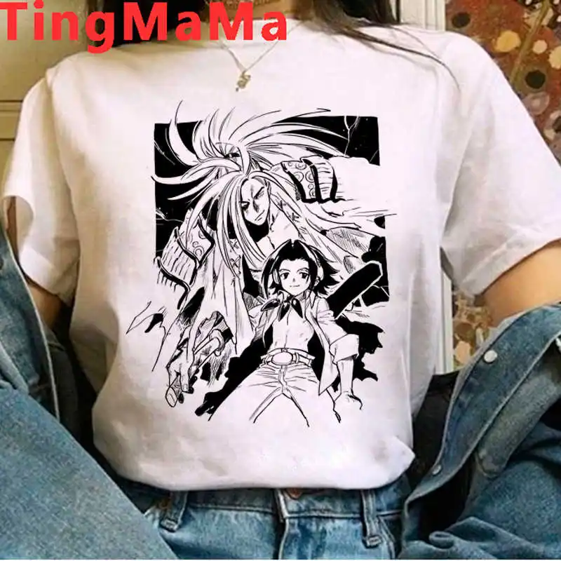 

Футболка Shaman King Мужская, милая уличная одежда, tumblr в стиле Харадзюку