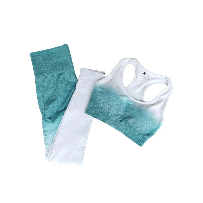 

Yoga bra suit sports bra gradient hanging dye running breathable sweat absorbing Yoga suit fitness