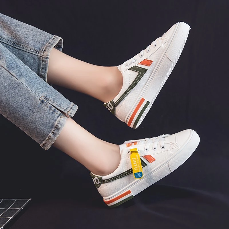 Женские холщовые кроссовки на массивной платформе Ulzzang повседневная спортивная