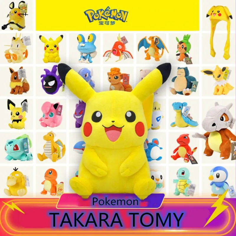 

39 Styles Pokemon Genuine original Pikachu Squirtle Stuffed Hobby Anime Plush Doll Toys For Children Christmas Event Gift
