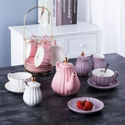 

Керамический чайник в форме тыквы, ручная роспись, золотой фарфоровый чайник с чайным ситечком, элегантный чайный набор