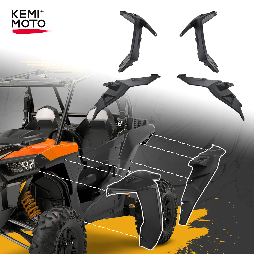 Супер расширенные Брызговики RZR KEMIMOTO UTV грязезащитные накладки для Polaris XP 4 Turbo S 2016