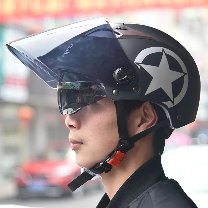 GXT автомобильный шлем с двойными линзами и электрическим аккумулятором для