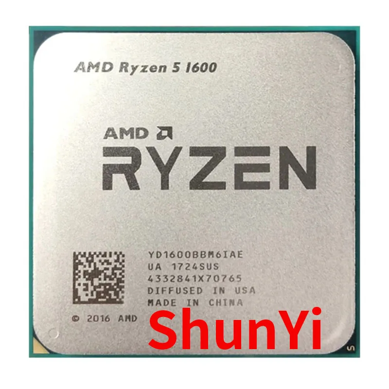Процессор AMD Ryzen 5 1600 для ПК центральный процессор компьютера 6 ядер 12 нитей