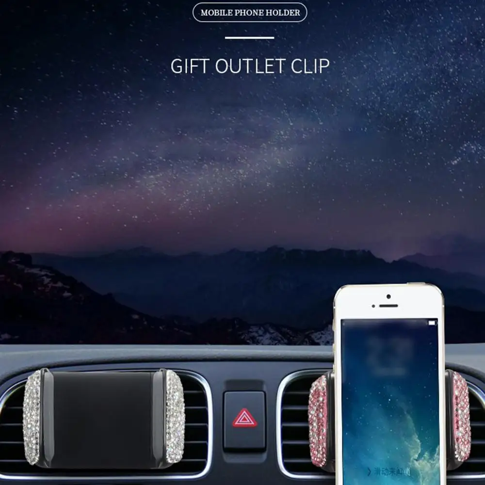 

3 In 1 360 Degree Car Phone Holder for Car Dashboard Auto Windows and Air Vent with DIY Crystal Diamond Type For BMW For Toyota