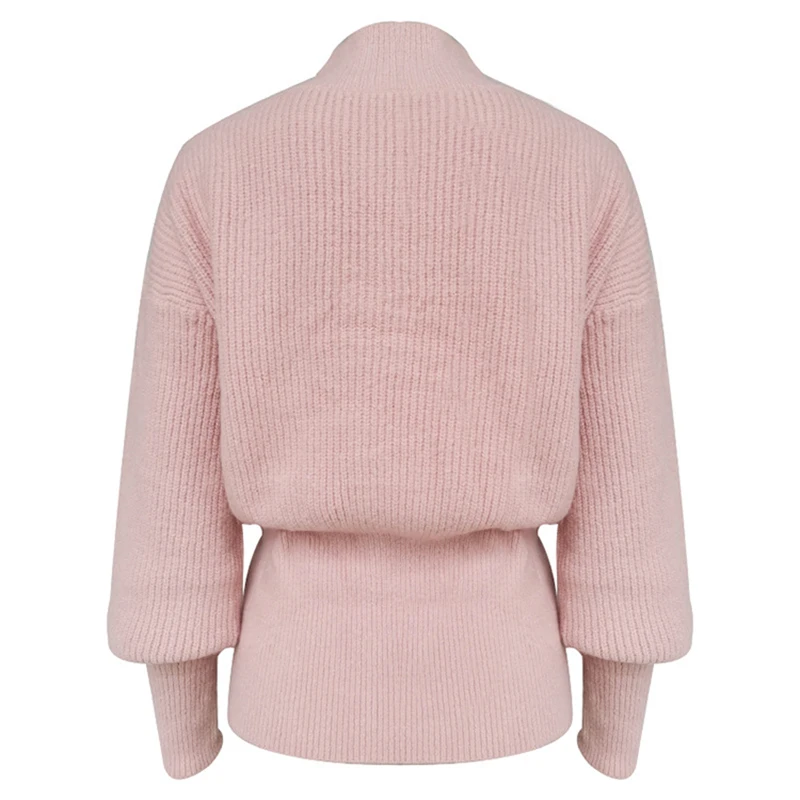 HIGH QUALITY New Fashion 2020 Fall Winter Designer Sweater Women's Lantern Seeve Bow | Женская одежда
