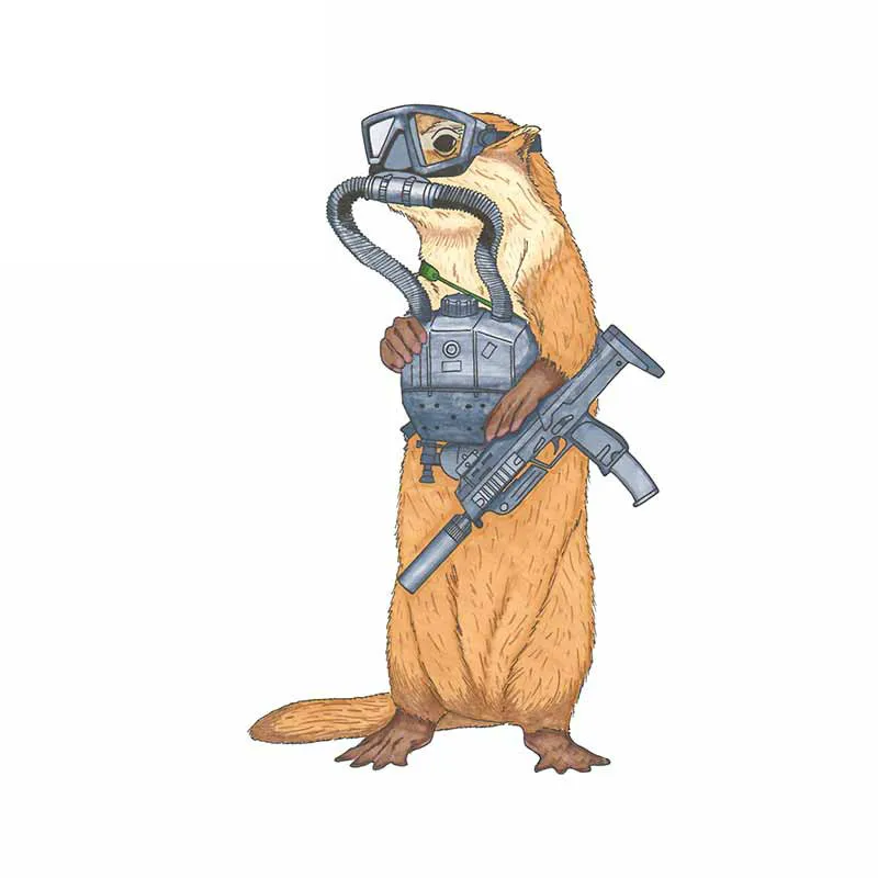 

Car Sticker Accessories Standing Otter Wearing Goggles RV Styling Decal Vinyl Cover Scratches,13cm*8cm