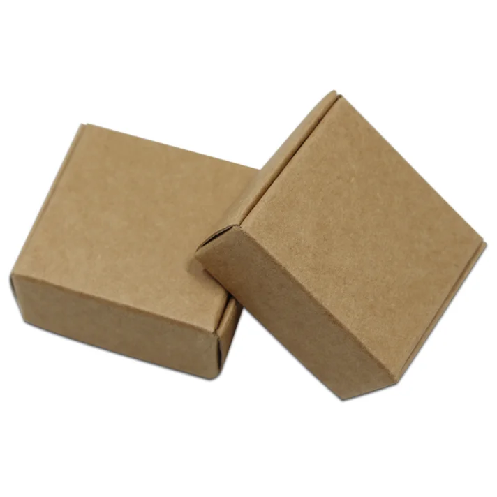 

11*6*2.2cm Natural Kraft Paper Box Cartons Box Gift Packing Boxes Wedding Favors Box Soap Packaging