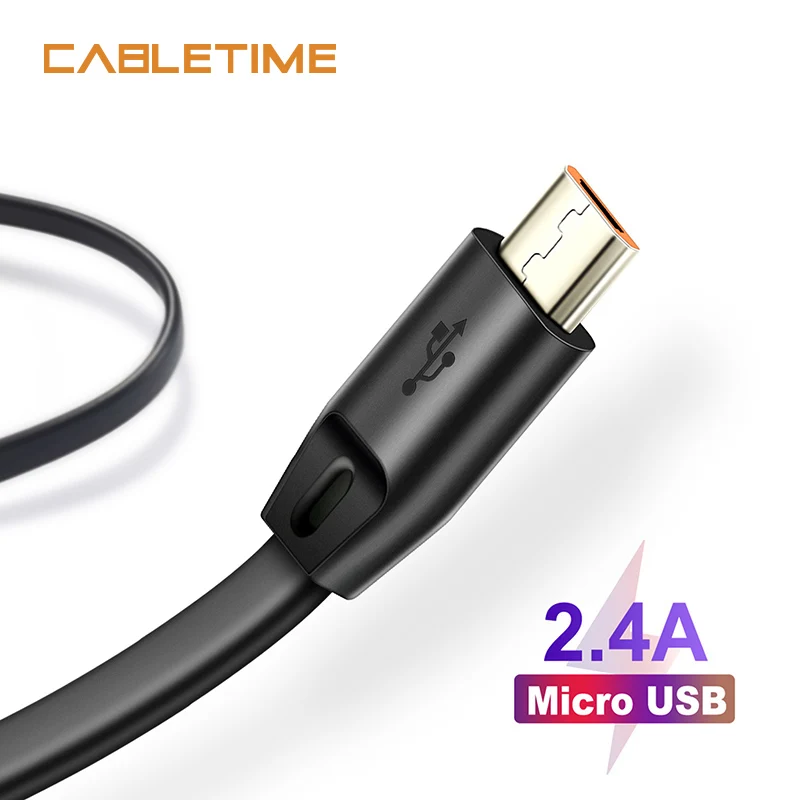 Кабель Micro USB Cabletime USB-кабель для Samsung Xiaomi Android USB-шнур 2 4 А зарядное устройство usb N150 |