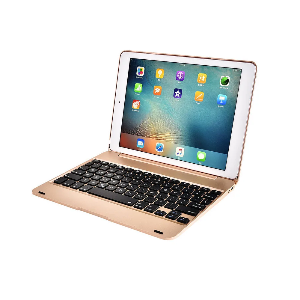 9 7 дюймов Чехол для iPad Air 2 Pro Клавиатура с цветной подсветкой беспроводной Bluetooth